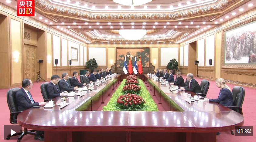 视频丨习近平会见芬兰总理奥尔波