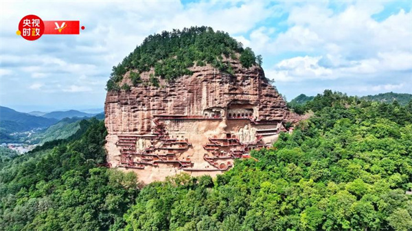 习近平甘肃行丨崖壁上的东方雕刻艺术瑰宝——走进麦积山石窟